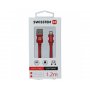 SWISSTEN Data kabl tekstil USB na iPhone 1.2m crveni - slika 2