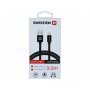 SWISSTEN Data kabl tekstil USB na iPhone 3m crni - slika 2