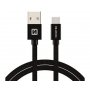 SWISSTEN Data kabl tekstil USB na iPhone 3m crni - slika 1