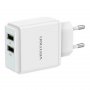 Vention Punjač sa 2 izlaza USB A 18/18W - Beli, EU priključak (QC79-EU-W) - slika 1