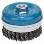 BOSCH Pletena obodna četka 100, čelična 1608614002, 100 mm, 0,8 mm, M14 - slika 1