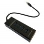 LC POWER 4 port USB 3.0 Hub, Crni (LC-HUB-U3-4) - slika 1