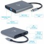 GEMBIRD USB-C 6u1 Hub, 3.1 + HDMI + VGA + PD + card reader + stereo (A-CM-COMBO6-01) - slika 1