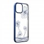 DEVIA Futrola Hard Case Crystal Flora za Iphone 13 Plava - slika 1