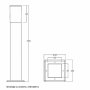 BBLINK Svetiljka  JM-4607-1000 stubna  1*E27 IP65 ANTRACIT - slika 2