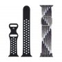 JUST IN CASE NARUKVICA 2in1 tekstil/silikon 38-41mm SIVA+CRNA - slika 1