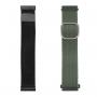 JUST IN CASE NARUKVICA 2in1 tekstil/metal 22mm MASLINA+CRNA - slika 1