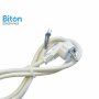 Biton Electronics Dvopolni utikač sa slobodnim krajem Beli  PP/J 3X2.5 2met (ET10201) - slika 1