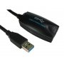 E-GREEN Kabl sa pojačivačem 3.0 USB A (M) - USB A (F) 5m crni - slika 1