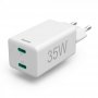 HAMA Kucni Punjac PD/Qualcomm 2xUSB-C, 35W Beli 201694 - slika 1