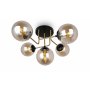LUNA 207 Luster 5*E14 Crna/Mesing - slika 2