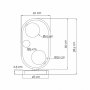 VESTA 557 Stona lampa 2*G9 Mesing - slika 2