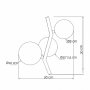VESTA 559 Zidna lampa 2*G9 Mesing - slika 2