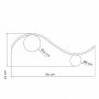 VESTA 567 Zidna lampa 14W 3000K MESING - slika 2