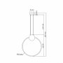 VESTA 563 Visilica 25W 3000K CRNA/MESING - slika 2