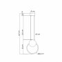 VESTA 562 Visilica 12W 3000K CRNA/MESING - slika 2
