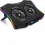 ZEUS Postolje za laptop ES-AA4 14-18inc USB x 2/Ventilator 2x110/RGB digitalni kotroler LCD/Black - slika 1