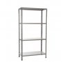 CRAFTER POLICA METALNA SIVA 136X60X30 CM 4 NIVOA - slika 1