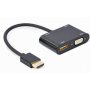 GEMBIRD A-HDMIM-HDMIFVGAF-01 HDMI male to HDMI female + VGA female + audio adapter cable black - slika 1
