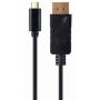 GEMBIRD A-CM-DPM-01 USB-C to DisplayPort-male adapter, 4K 60 Hz, 2 m, black - slika 1