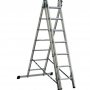 CRAFTER Merdevine aluminijumske trodelne 3x7 gazišta - slika 1