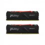 KINGSTON 32GB(2X16GB) Fury Beast KF432C16BBAK2/32 DIMM/DRR4/3200MHz/RGB - slika 2