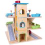 ECO TOYS Drvena garaža sa stazom i liftom+automobili - slika 3