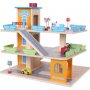 ECO TOYS Drvena garaža sa stazom i liftom+automobili - slika 1