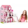 ECO TOYS DRVENA KUĆICA ZA LUTKE SA LIFTOM XXL - slika 1