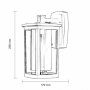 BBLINK Fenjer 1034 Zidni 1*E27 CRNI IP44 - slika 2