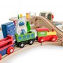 ECO TOYS Drveni voz set sa stazom battery-operated 69 delova (HM015147) - slika 5