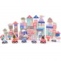 ECO TOYS Drvene edukativne kocke city sa podlogom 115 komada (HM015220) - slika 2