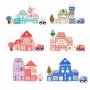 ECO TOYS Drvene edukativne kocke city sa podlogom 115 komada (HM015220) - slika 4
