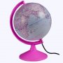 PERTINI Svetleći globus pink ø 20 cm na srpskom jeziku (35550) - slika 1