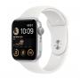 APPLE Watch SE2 GPS 44mm Silver Aluminium Case with White Sport Band - Regular (mnk23se/a) - slika 1