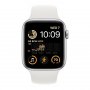 APPLE Watch SE2 GPS 44mm Silver Aluminium Case with White Sport Band - Regular (mnk23se/a) - slika 3