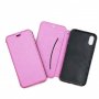 Leather Futrola na preklop Shine za Iphone XS Max roze - slika 1