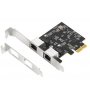 E-GREEN PCI-Express kontroler 2-port 2.5 Gigabit Ethernet (Realtek 8125B) - slika 1