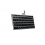 SATECHI Slim W1 USB-C BACKLIT Wired Keyboard - US - Space Grey - slika 1