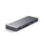 SATECHI Aluminium Type-C Passthrough USB Hub (3x USB 3.0,MicroSD) - Space Grey - slika 2