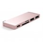 SATECHI Aluminium Type-C Passthrough USB Hub (3x USB 3.0,MicroSD) - Rose Gold - slika 2