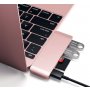 SATECHI Aluminium Type-C Passthrough USB Hub (3x USB 3.0,MicroSD) - Rose Gold - slika 5