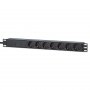 INTELLINET PDU letva 19 1U Rackmount 7-Output, 3m, Black, produžni kabl - slika 1