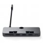 SATECHI Aluminum Type-C CLAMP PRO Hub (3x USB 3.0,MicroSD) - Space Grey - slika 2