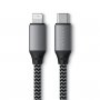 SATECHI USB-C to Lightning Short Cable 25cm - Space Grey - slika 3