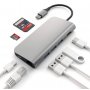 SATECHI Aluminium Type-C Multi-Port Adapter (HDMI 4K,3x USB 3.0,MicroSD,Ethernet) - Silver - slika 3