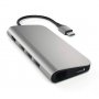 SATECHI Aluminium Type-C Multi-Port Adapter (HDMI 4K,3x USB 3.0,MicroSD,Ethernet) - Silver - slika 1