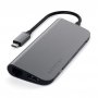 SATECHI Aluminium Type-C Multimedia Adapter (HDMI 4K,1x USB-C,Ethernet,1x USB 3.0,MicroSD,MiniDP) - Space Grey - slika 2