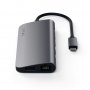 SATECHI Aluminium Type-C Multimedia Adapter (HDMI 4K,1x USB-C,Ethernet,1x USB 3.0,MicroSD,MiniDP) - Silver - slika 3