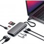 SATECHI Aluminium Type-C Multimedia Adapter (HDMI 4K,1x USB-C,Ethernet,1x USB 3.0,MicroSD,MiniDP) - Silver - slika 5